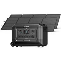 OUPES 4000W Output/5040Wh Solar Generator Mega 5, Push Button Start LFP Battery w/720W Solar Panels (360Wx2)