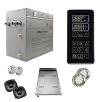 Steam Planet Superior SteamPoint Plus 12kW Steam Bath Generator, Self-Draining, Bluetooth Digital Keypad, Drip Pan, White Lights