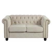 Morden Fort 60 in. Linen Beige Couches 2-Seater Loveseat for Living Room Furniture Sets