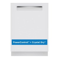 Bosch 800 Series 24 in. White Top Control Tall Tub Pocket Handle Dishwasher with Stainless Steel Tub, Quietest 42 dBA