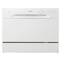 Danby 24 in. White CounterTop Front Control Dishwasher with 6-Cycles, 6 Place Settings Capacity