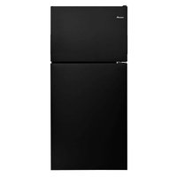 Amana 30 in. 18.15 cu. ft. Freestanding Top Freezer Refrigerator in Black with Glass Shelves