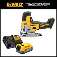 DEWALT 20V MAX XR Cordless Barrel Grip Jigsaw and 20V MAX POWERSTACK Compact Battery Starter Kit