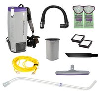 ProTeam Super Coach Pro 10, 10 qt. Commercial Backpack Vacuum Cleaner with Xover Multi-Surface and Telescoping Wand Tool Kit