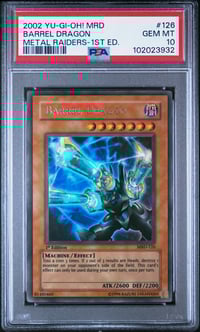 Yu-gi-oh Mrd-metal Raiders 2002 Yu-gi-oh! Mrd-metal Raiders 126 Barrel Dragon 1st Edition PSA 10