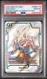 2025 Dragon Ball Super Card Game Fusion World Manga Booster 01 Fb05-119 Son Goku Secret Rare-alternate Art PSA 10