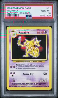 The Pokemon Company International 1999 Pokemon Game 32 Kadabra Base Set 1999-2000 PSA 10