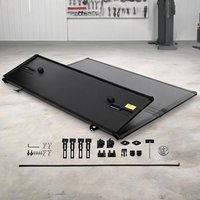 Watnature Truck Bed Tonneau Cover - Blcak Frp+Pp Honeycomb Car 6.4 ft Clamps | XBMJY2Y8758U