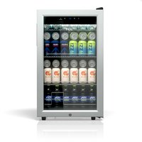 TCL 17.32-in W 102 -Can Capacity Stainliess Freestanding Indoor Beverage Refrigerator with Glass Door | TRE24S4AMS