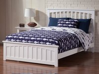 AFI Furnishings Full White Wood Bed Frame with Headboard | AR8736032