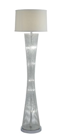 ZAKLOOP Lamps 63-in Silver Shaded floor lamp Floor Lamp with Metal Shade | MD011P162519