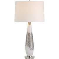 Uttermost 30263 Quinn Table Lamp White with Metallic Silver Details | 2668092