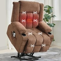 WhizMax Power Lift Recliner Chair With Massage and Heat for Elderly,Brown | LF-PHK-337TE6A4
