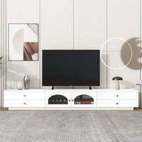 Damerin TV Stands Modern/Contemporary White 15.7-in W TV stand ( Accommodates TVs more than 70-in ) | SX-D14