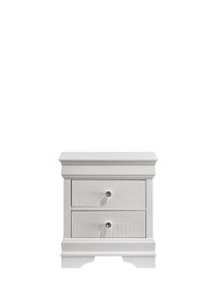 Blisstyle Blaze Modern Style 2 Drawer Night Stand Made with Wood in White Modern Farmhouse Bedroom Nightstands End Tables Living Room one_size | NS85