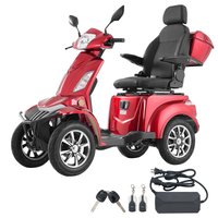 VEVOR Heavy Duty 4-Wheel Mobility Scooters for Seniors and Adults 500lbs Capacity 21.5 Miles 3-Speed Long Range 1000W All Terrain Electric