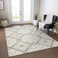 Addison Rugs Chantille ACN616BG 10 x 14 (ft) Beige Rectangular Indoor/Outdoor Abstract Machine washable Area rug Polyester in Brown | ACN616BG10X14