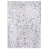World Rug Gallery 10 x 14 (ft) Loomed Blue Rectangular Indoor Machine washable Pet Friendly Area rug Polyester | 6031BLUE10X14