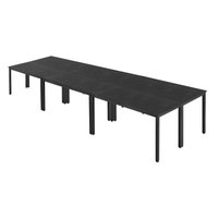 GIVIMO Conference Table Set of 6 Modular 55.12-in Meeting Desks Seats 16 with Black Metal Legs for Conference Rooms one_size | LW047GIVSS1772
