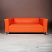 Coast to Coast Canal Faux Leather Sofa Modern 3 Seater Sofas Couches for Living Room Bedroom Office and Apartment with Solid Wood Frame one_size