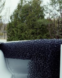Polar Bear Products Eavesdropper Drop in Foam Gutter Filter - No tools required, keeps debris from entering gutters, easily cleaned Black Foam K