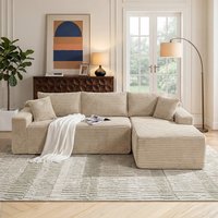 Boyel Living 106.3Inch Cloud Modular Sectional Sofa Couch with L-Shape Chaise Modern Minimalist Upholstered Couches one_size in Brown | BL-YS10044