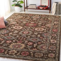 Safavieh Samarkand 135 Brown/Taupe Traditional 6ft x 9ft Medium Rectangle Rug | SRK135T-6