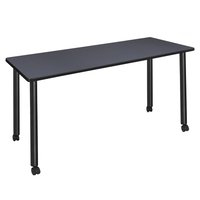 Regency Kee Mobile Training Tables Multiple colors/finishes 2 -Person Training table ( 60-in W x 29-in H ) | MTC6024GYBK