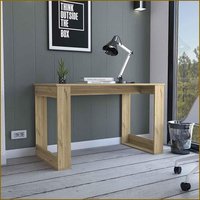 SunJet Desks Modern Light Oak Computer Desk with 47.2W x 23.6D Workspace Particle Board one_size | TPD29NDGJ0QWH