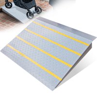 Justincity Door Threshold Ramp for 2in Rise 33.5 L by 31.7 W Alloy Iron Heavy Duty Entry Ramp for Wheelchairs Scooters Walkers and Carts Large