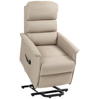 Tatayosi Power Lift Recliner Chair for Elderly Easy Assembly Fabric Lift Chair with Remote Control Side Pockets for Living Room Beige in Brown