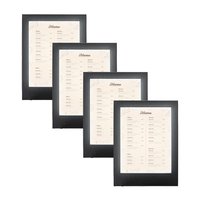 Yescom WeChef LED Backlit Menu Holder Cover Single Panel Fits 8x11 IN Paper Club 4 Pack for Nightclubs Restaurants Hotels Cafes Leather