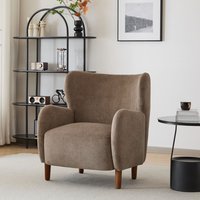 Christopher Knight Home Parmelee Upholstered Wingback Club Chair with Plush Velvet and Solid Wood Legs | 325680