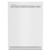 KitchenAid 24-in Front Control Built-in Dishwasher With Third Rack ( White ) , 39-Decibel Quietest Sound Level Stainless Steel | KDFE204KWH