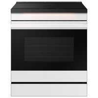 Samsung Bespoke 30-in 4 burners 6.3-cu ft , Air Fry Convection Oven Slide-In Single Induction Range ( White Glass ) | NSI6DB950012