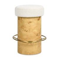 Jennifer Taylor Home Ivory White 26.0-in H Counter height Upholstered Wood Bar Stool | LMBW-81321