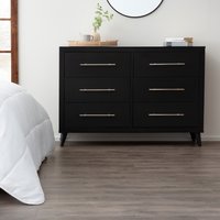 Brookside Emery Black 6 -Drawer 55.0-in Standard dresser | BS0001BK6D