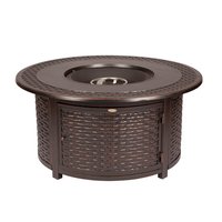 Fire Sense 44-in W 50000 Maximum BTUs Aluminum Round Portable Liquid propane Fire pit table Stainless Steel in Bronze | 62195