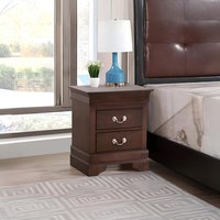 Blisstyle Louisphillipe G2125 N Nightstand Cappuccino Modern Farmhouse Bedroom Nightstands End Tables Living Room one_size | NS107