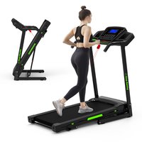 Siavonce Foldable Treadmill Foldable Treadmill with Incline Adjustment Stainless Steel in Black | XH93AAL