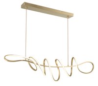George Kovacs Astor 1 -Light Satin Gold LED Vinyl Steel Chandelier | P5439-697-L