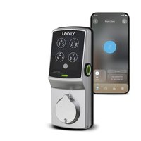 Lockly Secure Plus Deadbolt Bluetooth Smart Locks Satin Nickel Smart Wi-Fi and Bluetooth Touchscreen Keypad Included Electronic Deadbolt Lock