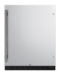 Summit Appliance 4.2-cu ft Built-In Mini Fridge ( Stainless steel door and black cabinet ) | AL55