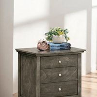 Watnature Soft Gray Particle Board Nightstand for Adult Bedroom Bedside Storage Contemporary Modern Style one_size | 9449JQLV3WLZ