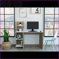 SunJet Desks Modern 47in Writing Desk with 3 Open Shelves Engineered Wood one_size | 7WBVDN1FJ4GDF