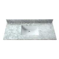 Avanity 49-in x 22-in Carrara White Natural Marble Undermount Single Sink 8-in Centerset Faucet Mount Bathroom Vanity Top | SUT49CW-RS