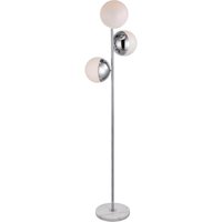 Elegant Lighting Living District LD6160C Eclipse 66 inch 40 watt Chrome Floor Lamp Portable Light | 1408063