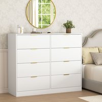 LUXEYARD 8 Drawers Dresser for Bedroom Wood Bedroom Dresser Modern Drawer Chest 8 Chest of Drawer Tall Dresser for Closet Dressers Organizer for