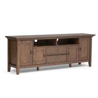 Simpli Home Redmond Transitional Rustic Natural Aged Brown TV stand ( Accommodates TVs up to 80-in ) | 3AXCADM-07
