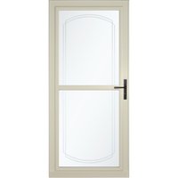 LARSON 80 Split Fullview (Tradewinds) 36-in x 81-in Almond Aluminum Reversible Hinge Storm Door Beveled Glass with Retractable Screen ( Aged bronze